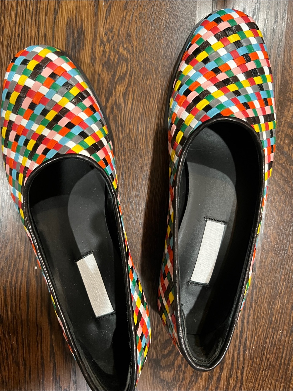Multicolor Woven Women’s Slip-On Flats